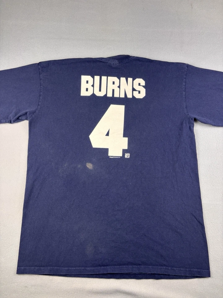 Vintage New England Revolution Shirt Size XL Blue MLS Soccer Mike Burns #4  - Image 4 of 4