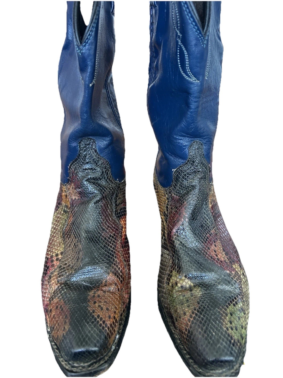 Dan Post Exotic Rainbow Snakeskin Python Cowboy B… - image 3