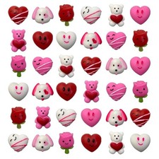 24 Piece Valentines Day Squishy Toys W/ Bags And Cards. Squishy Designs May Vary