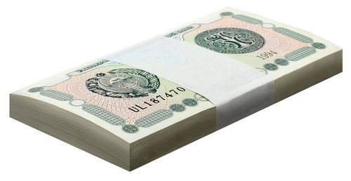 Uzbekistan 1 Sum, 1994, P-73a.2, UNC X 100 PZ Confezione Bundle - Foto 1 di 2