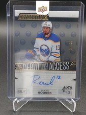 Lukas Rousek /99 SP Autograph Debut Ticket Access - NHL Buffalo Sabres