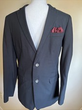 Boys Calvin Klein Sport Coat Navy Blue Size 18