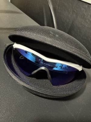 Oakley M Frame 2 Sunglasses Blue Mirrored Lens White Frame