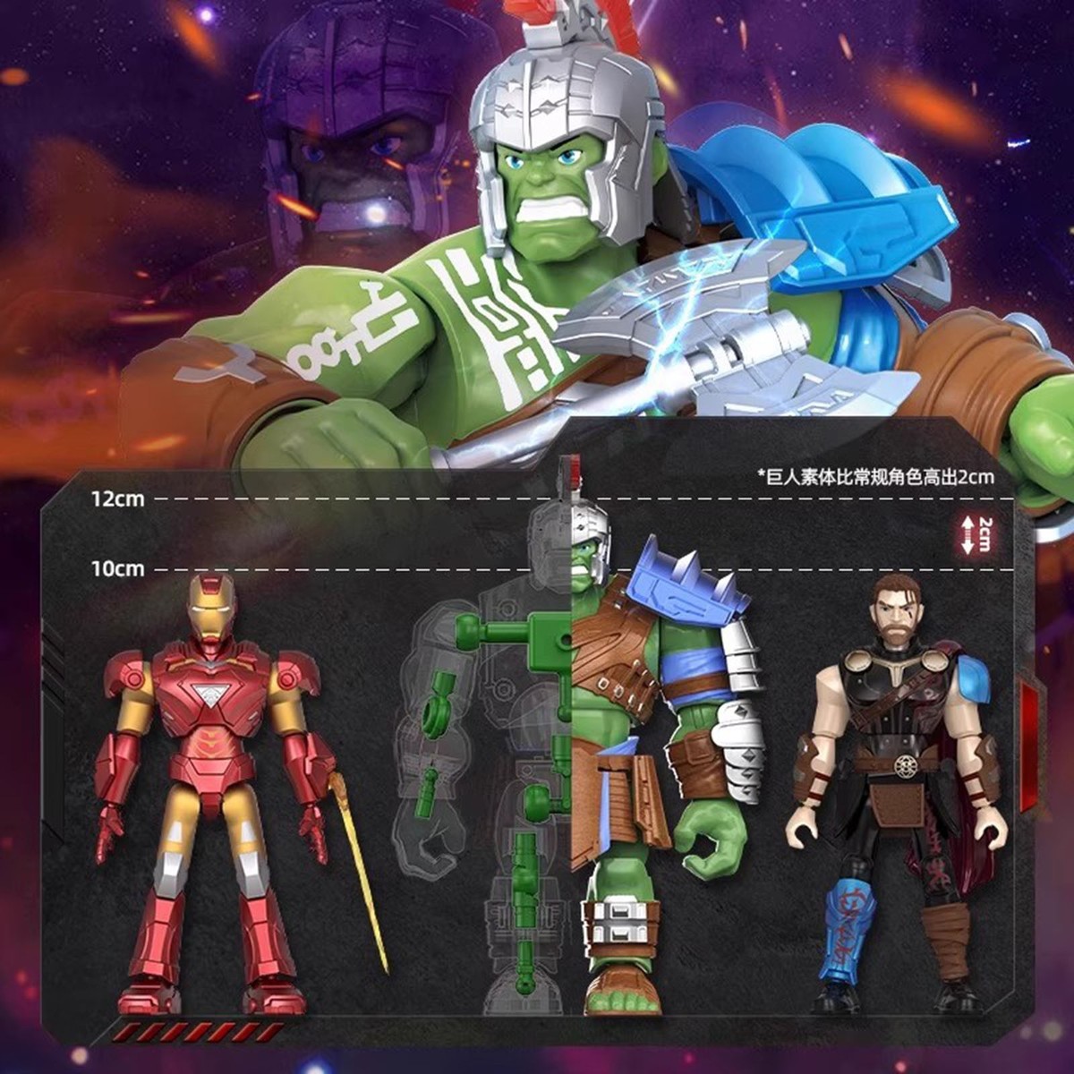 Blokees Marvel Action Figure HULK Galaxy4 Confirm Blind Box Model