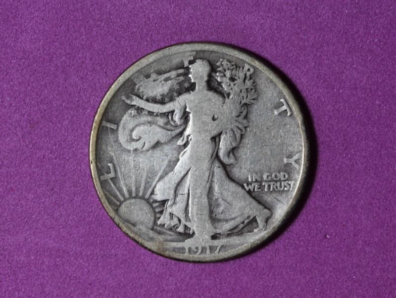 1917- walking Liberty half dollar #P34342