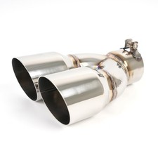 3 Dual Exhaust Tip 3 Inlet 3.5 Outlet Universal Fit For Trucks Cars
