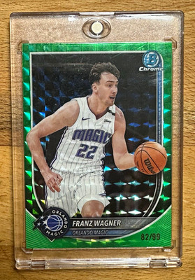 Topps 2024-25 Bowman Chrome Univ Franz Wagner Bowman Briefing Green /99