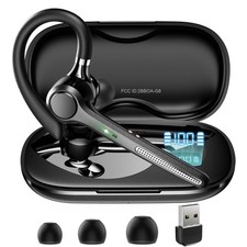 Bluetooth Headset V5.4, Bluetooth Earpiece with 500mAh Charging Case, 50H Tal...