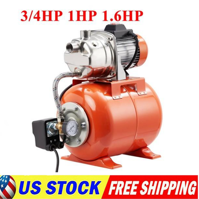 #ad 115V Shallow Well Garden Pump with Booster System and Pressure Tank Water Jet $138.29