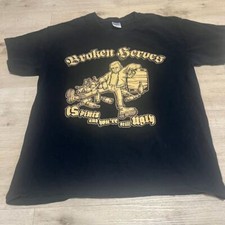 Broken Heroes Mens Sz L Shirt NJ Punk Oi! Anti Heroes Forced Reality GBH Rancid