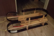 Vintage Torpedo Pull Sled Wood Child's 33" Snow Toboggan FRITO LAY ADVERTISEMENT