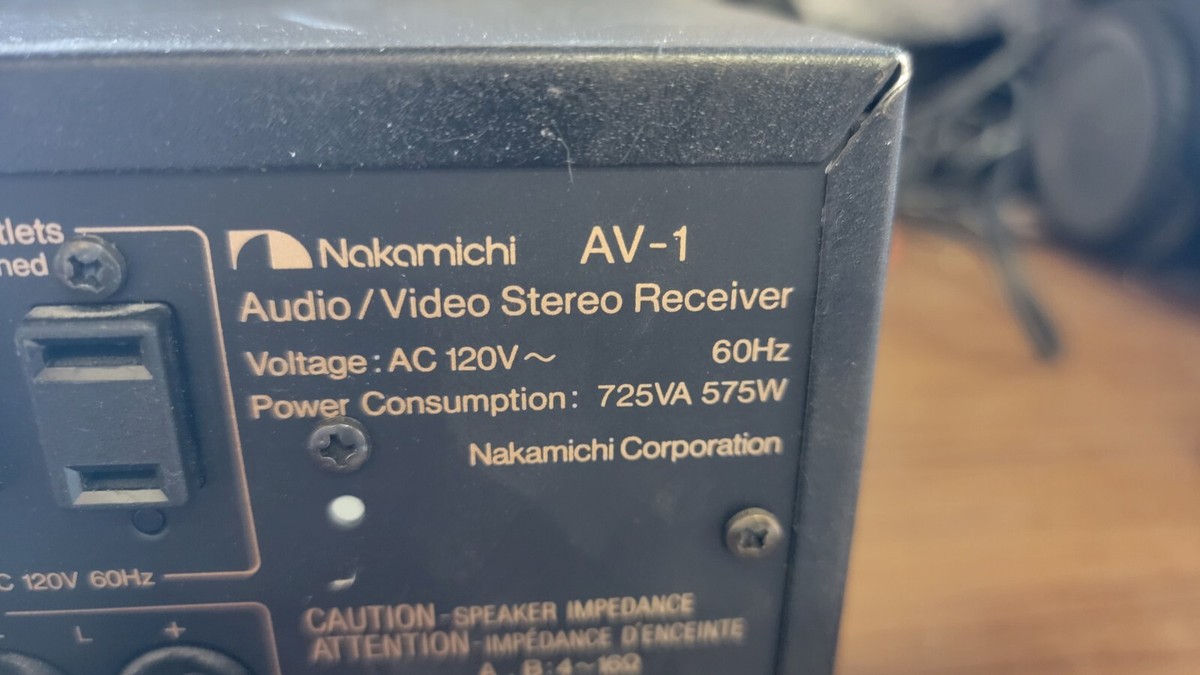 Nakamichi AV-1 Audio/Video Stereo Receiver | eBay