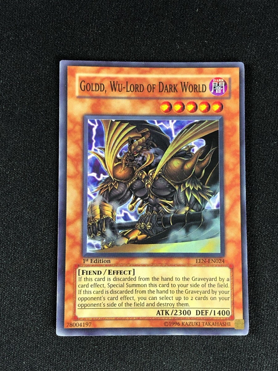 YUGIOH GOLDD, WULORD OF DARK WORLD EEN-EN024 1ST SUPER HP/CREASES YUGIOH GOLDD, WULORD OF DARK WORLD EEN-EN024 1ST SUPER HP/CREASES