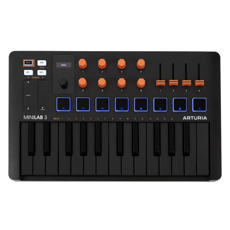 Arturia MiniLab 3 Limited Edition Orange and Black MIDI Controller