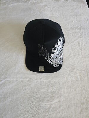 Gorra MZ HATS LA Cristal Flames Black Snapback 100%calidad Visera De Gamuza