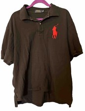 Polo Ralph Lauren Big Red Pony 2XB Solid Black 3 Shirt 100 Cotton XXL