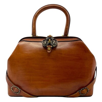 【GRANCY】Vintage like leather bag Vintage 60s 70s ZENITH Large Leather Satchel Bag Structured