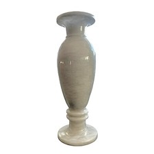 Vaso Portafiori in Marmo Bianco White Marble Italian Flowers Vase Home H 30cm