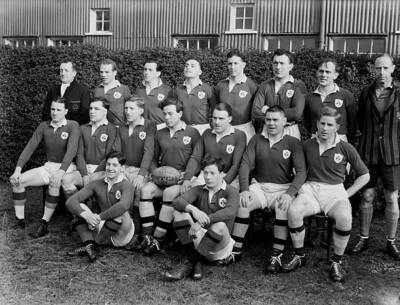 Modern Frame 14x12 (36x31cm) of Ireland v England Rugby Jack Kyle (Ireland) kicks down field after a scrum