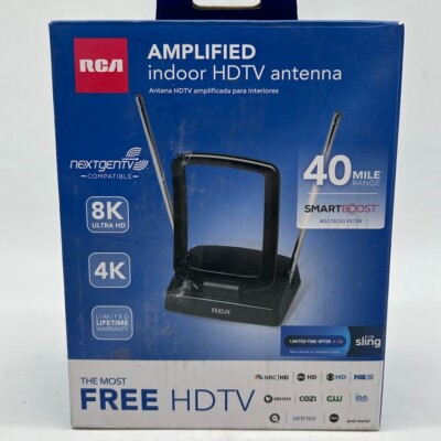RCA Amplified Indoor Antenna Black