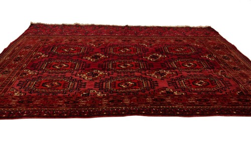 3X5 Antique Exceptional Turkoman Tapestry Wall Hanging Rug Red 1910 Boho - Picture 3 of 11