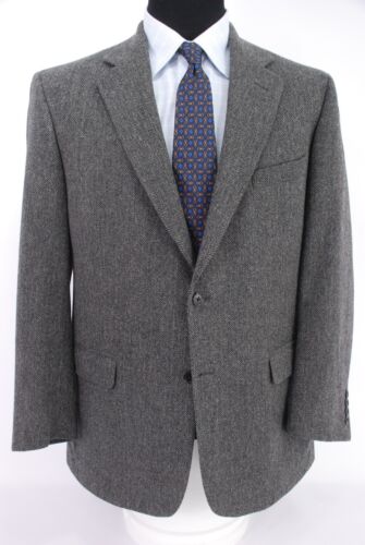 Manteau de sport homme Brooks Brothers 2Btn gris chevrons tweed 42R - Photo 1 sur 7