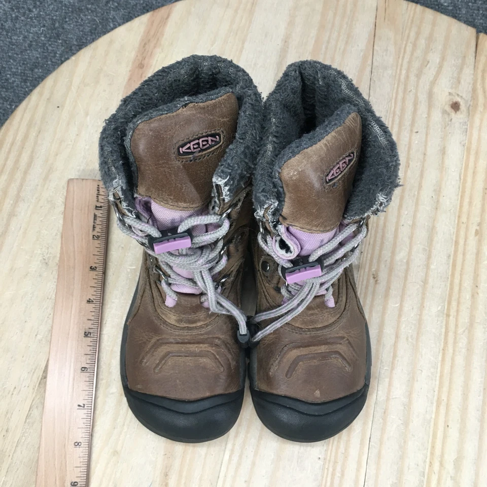 Keen Botas de Senderismo Niños 11 Impermeables Con Cordones Media Pantorrilla Marrón Púrpura Gris Foto 4 de 4