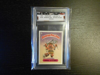 #ad #ad 1985 86 GARBAGE PAIL KIDS UK Minis #33b Savage Stuart AGC 10 PSA GEM MINT 💎 $199.00