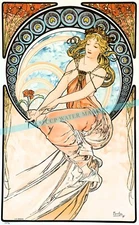 The Arts 1898 Painting Vintage Poster Print Retro Style Art Nouveau Mucha (a