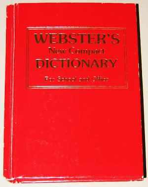 Webster's New Compact Dictionary - Hardcover - Acceptable