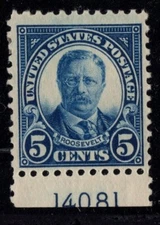 U.S. - 557 - Plate Number Single (14081) - Fine/Very Fine - Hinged