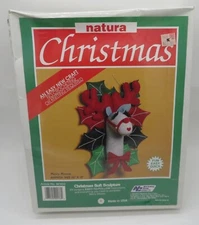 1991 National Yarn Crafts Natura Christmas Soft Sculpture Merry Moose Kit #SC002