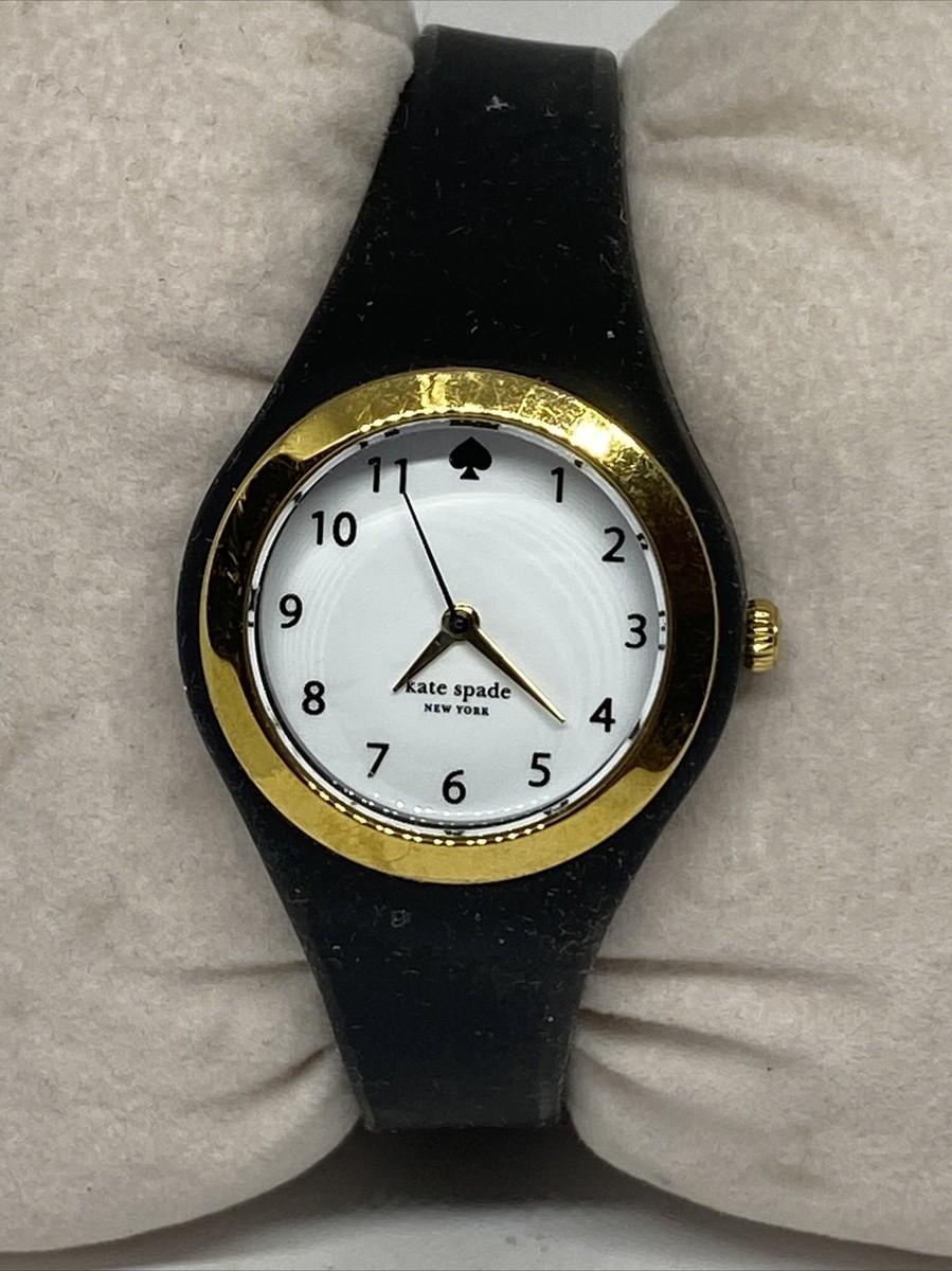 Kate Spade New York 0842 Women's Black Silicone Analog Dial