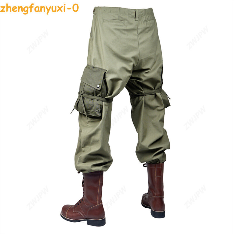 Retro WW2 US M43 Green Pants Military Tactical Outdoor Field Trousers NO SHOES