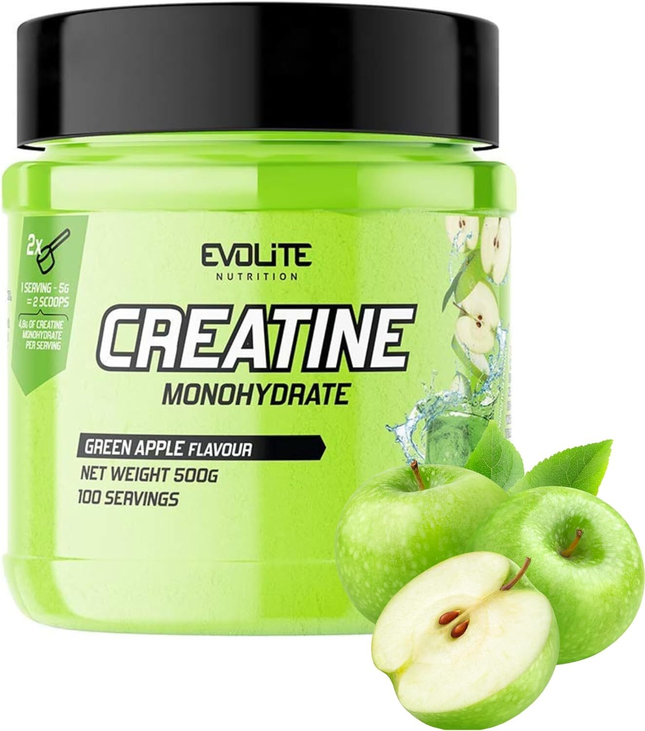 EVOLITE® CREATINE Monohydrat 500g KREATIN 100 Portionen + extra BONUS