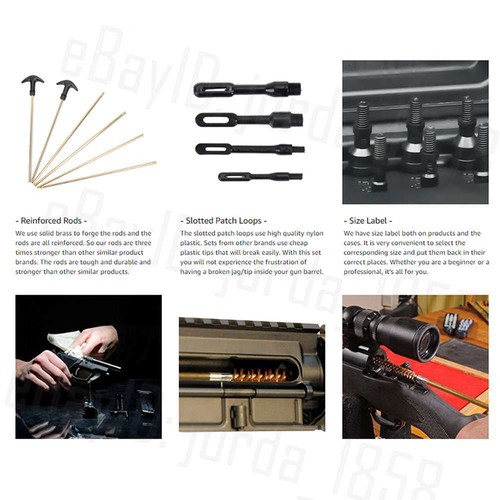 62X Universal Gun Cleaning Tools Set Pistol Rifle Shotgun Firearm Cleaner Kit AU - Picture 8 of 12