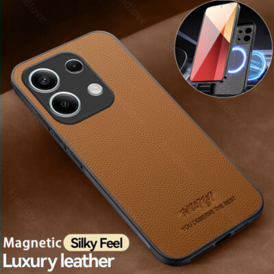 Magnetic Leather Case For Xiaomi Redmi Note 13 12 Pro 4G 14 Ultra 13T Soft Cover