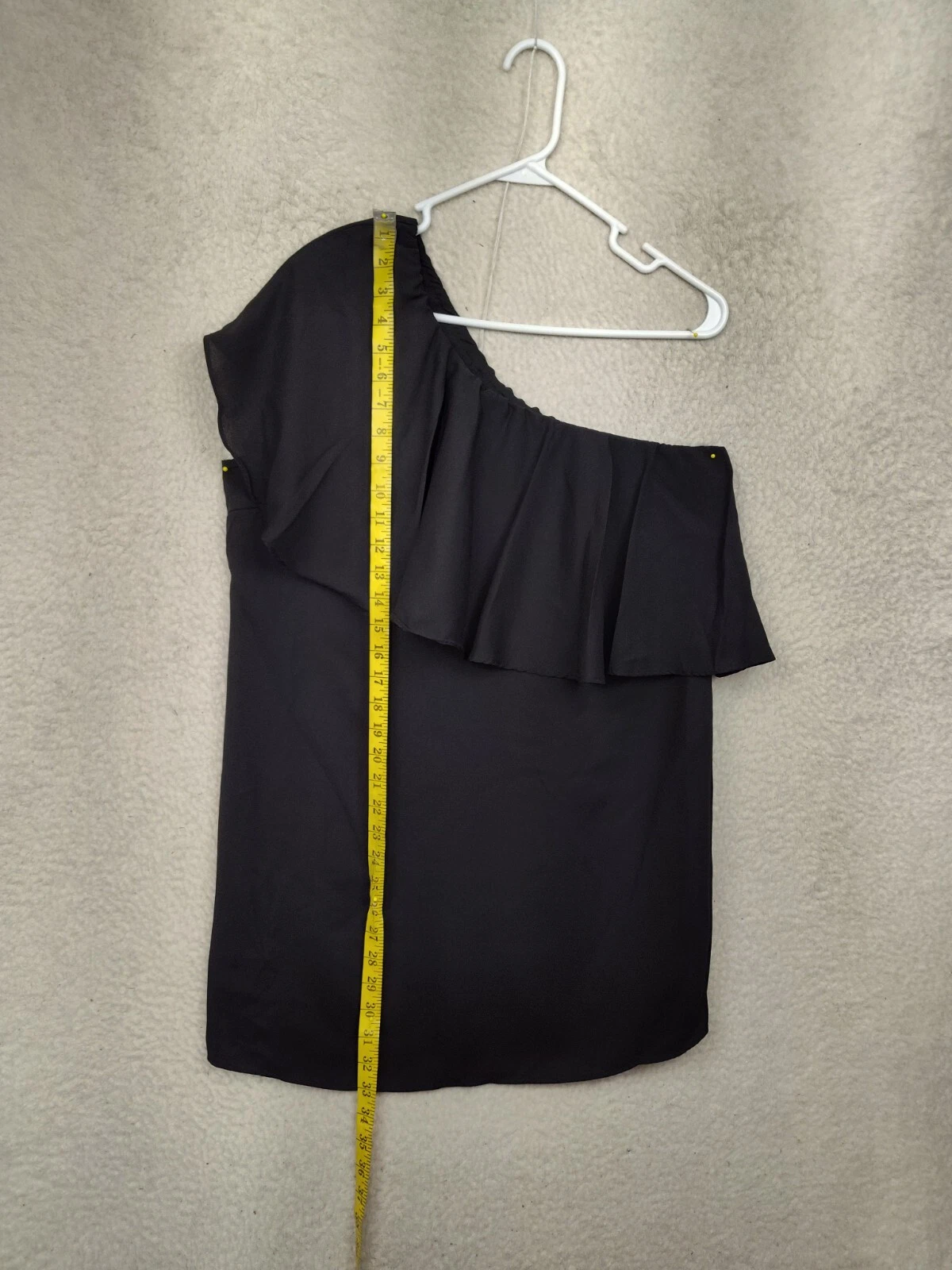 PALM ANGELS Boohoo Vestito Donna 12 Nero Poliestere Monospalla Cambio Mini