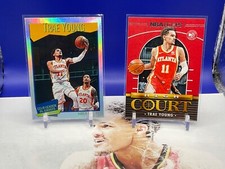 Trae Young 2021-22 Panini Hoops High Court 4 /Assist Leader HOLO FOIL #263 Hawks