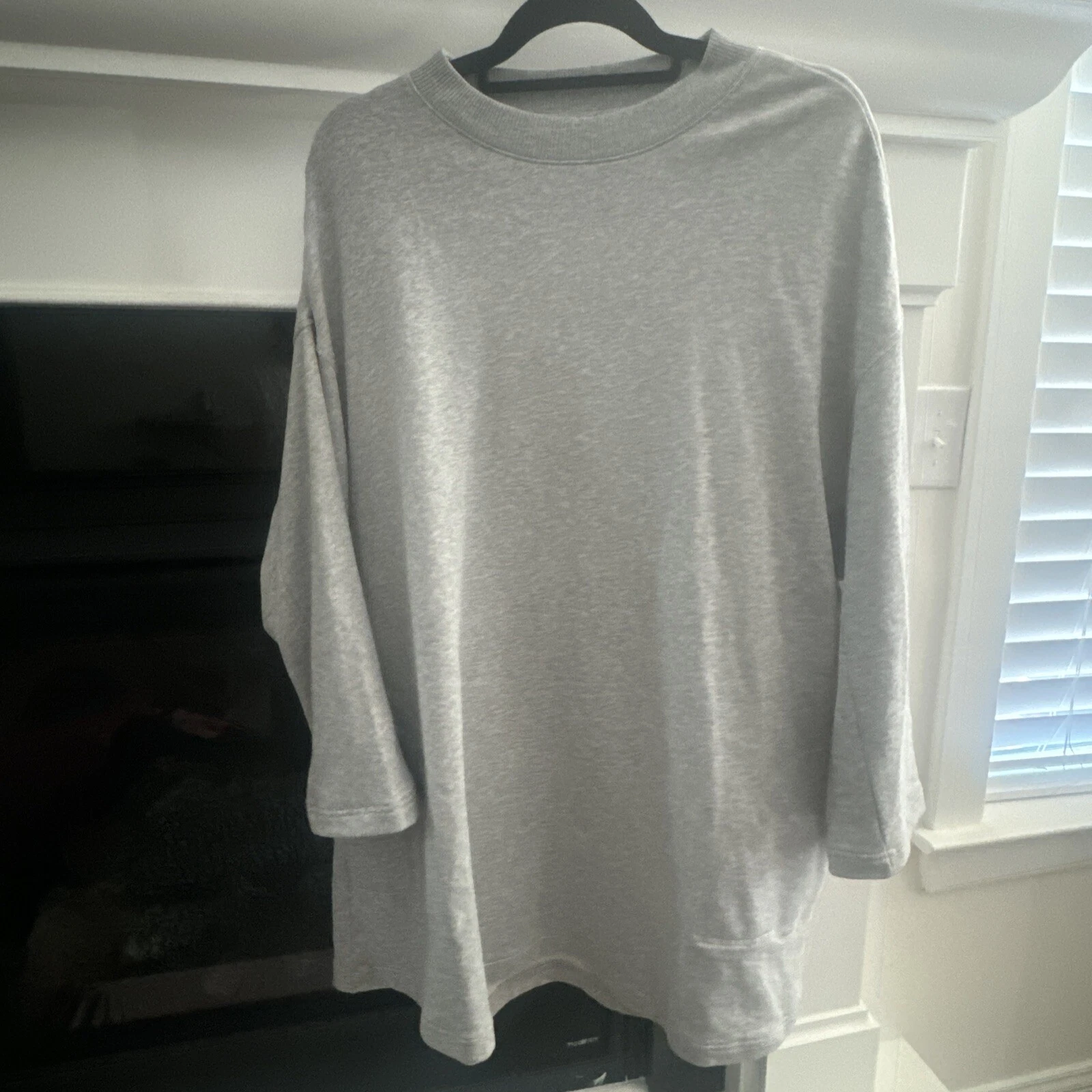 Acne Studios Leyla abito tunica pile oversize donna XS grigio