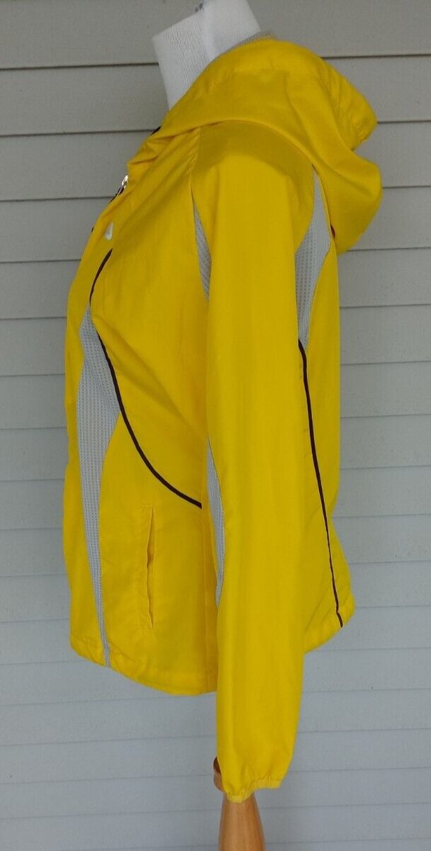 Giacca a vento Fila Sport Performance donna M gialla con cappuccio antipioggia atletica