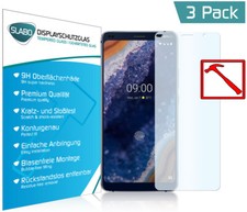 3 x Slabo PREMIUM Panzerfolie für Nokia 9 PureView KLAR "Tempered Glass" 9H
