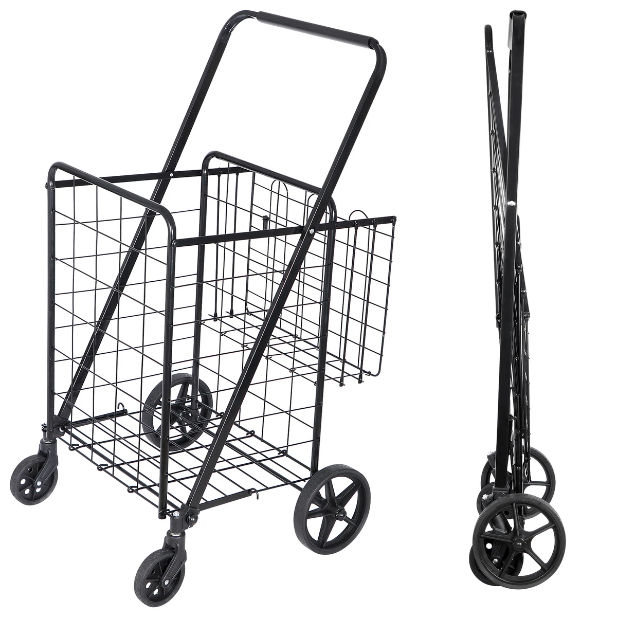 Grocery cart with wheels outlet