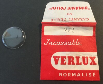 Verre De Montre "punaise" Diamètre 38.6 Mm De Qualité A - Marque Robur, Fabriqué En France, Neuf Sans étiquette