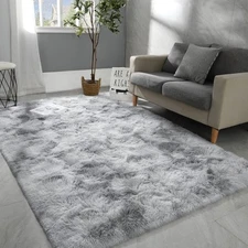 Hutha 5x8 Large Area Rugs for Living Room, Super Soft Fluffy Modern Bedroom Rug,