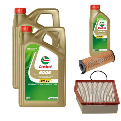 FEBI Inspektionspaket 11L Castrol EDGE Titanium FST 5W-30 LL für VW Phaeton 3D_