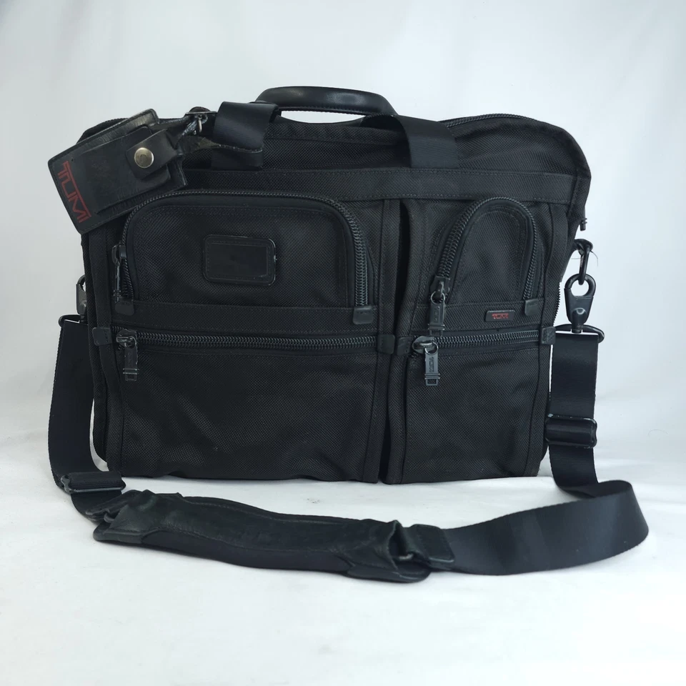 TUMI Alpha 26160DH Black Ballistic Nylon Expandable Organizer Laptop Briefcase - Image 2 of 4