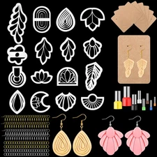 Kajaia 114 Pcs Polymer Clay Earring Cutters Bohemian Polymer Clay Cutters for...