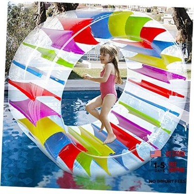 65''/47'' Giant Inflatable Wheel Roller, Colorful Water Rolling Large - 65''
