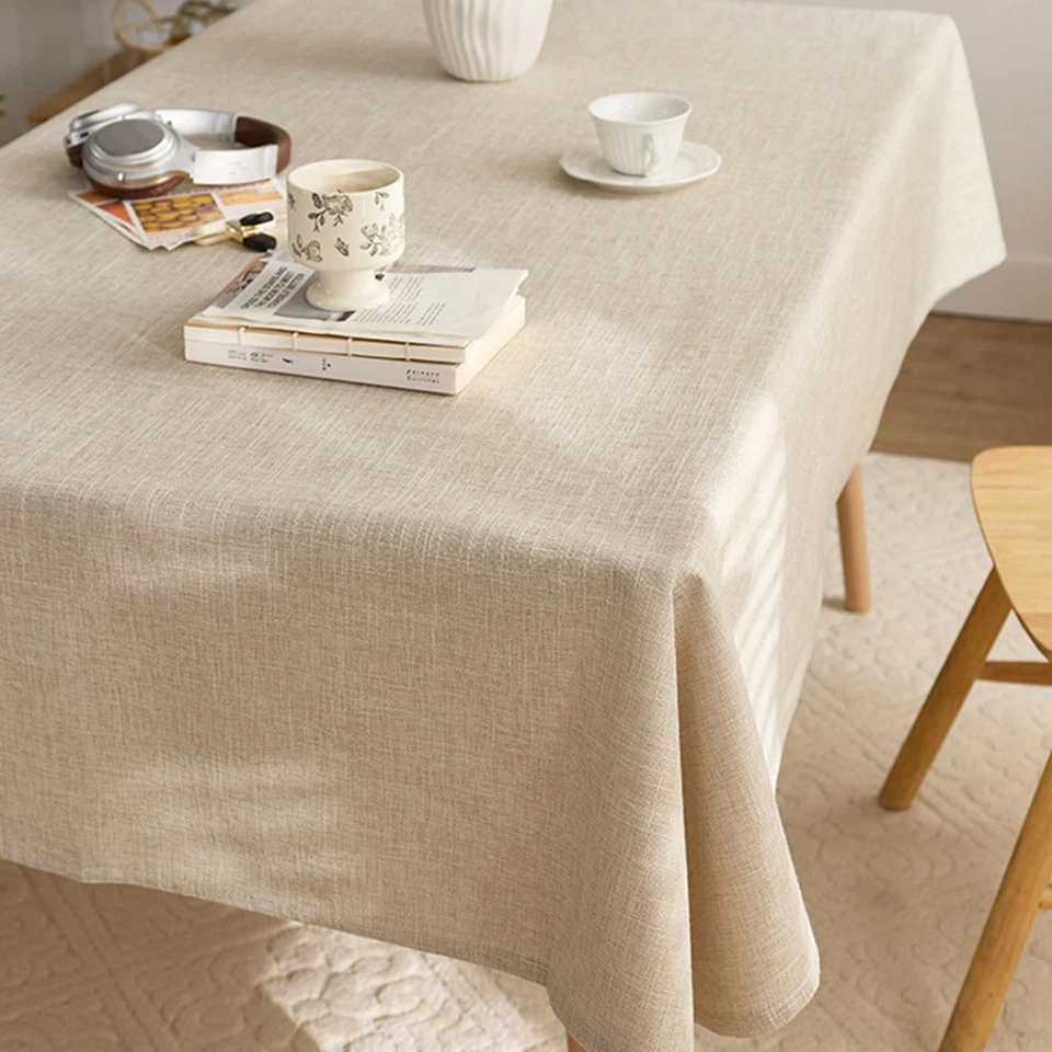 Linen Cotton Tablecloth Coffee Table Cloth Linen Cotton Blend Dining Events - Image 4 of 4